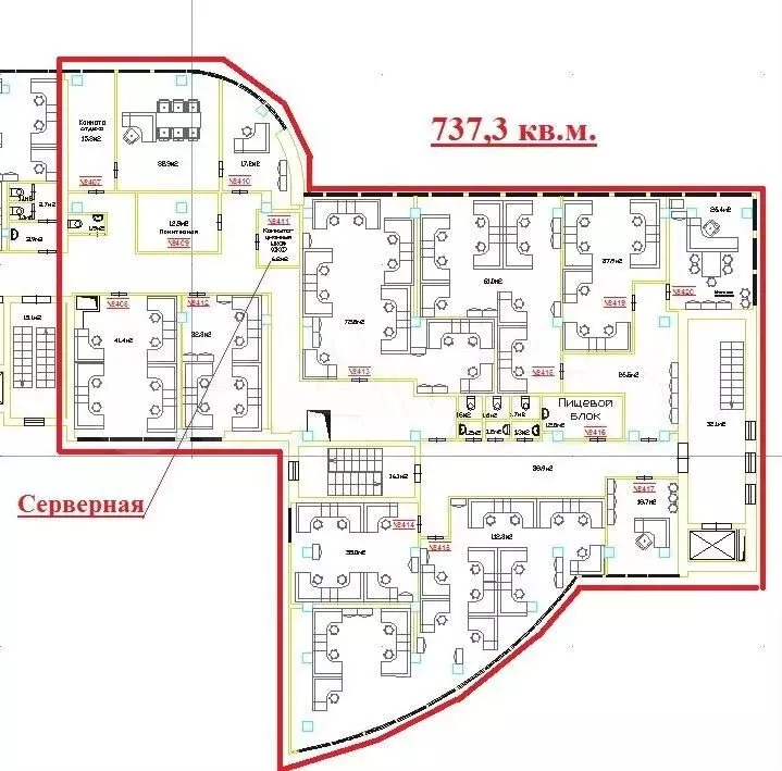 офис бц волга плаза , 737,3 кв.м. от собственника - Фото 1