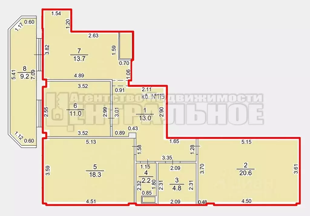 3-к кв. Смоленская область, Смоленск Кловская ул., 11А (93.5 м) - Фото 1