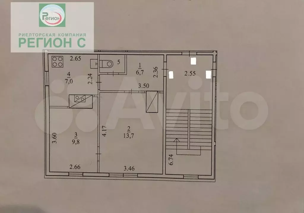 2-к. квартира, 38,5 м, 2/2 эт. - Фото 0
