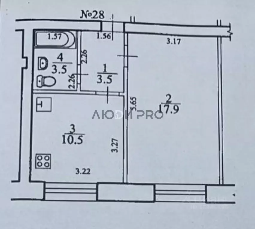1-к кв. Башкортостан, Уфа Баргузинская ул., 19/1 (35.4 м) - Фото 2