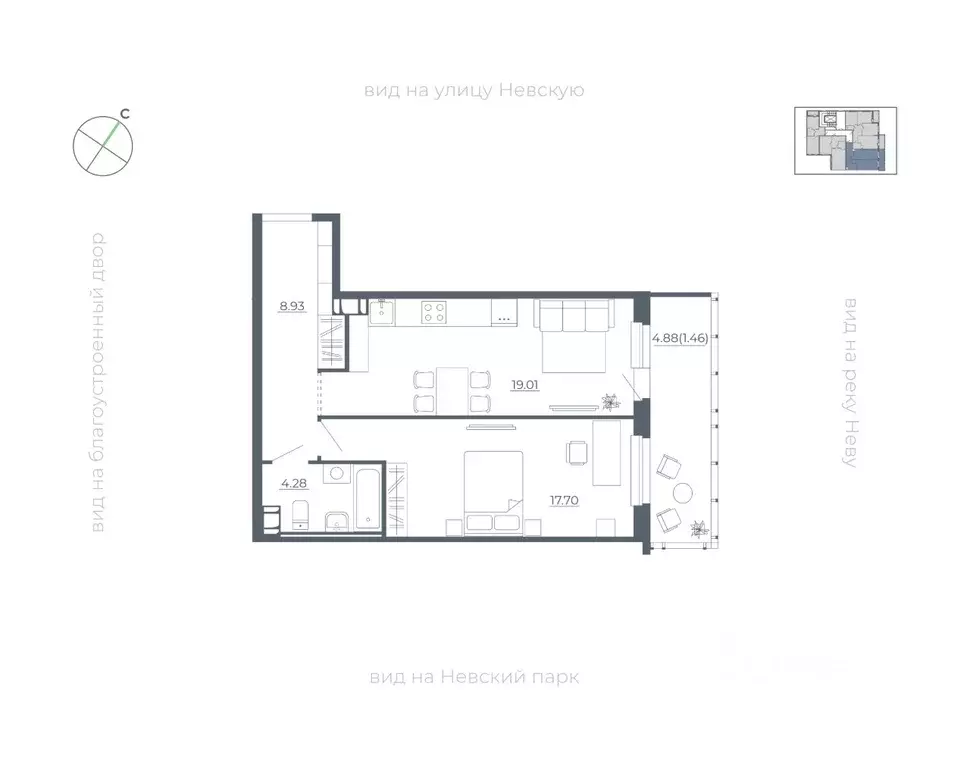 1-к кв. Ленинградская область, Всеволожский район, Дубровское ... - Фото 1