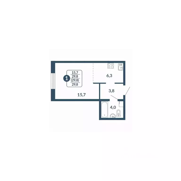 1-к кв. Кировская область, Киров ул. Анжелия Михеева, 5 (29.8 м) - Фото 1