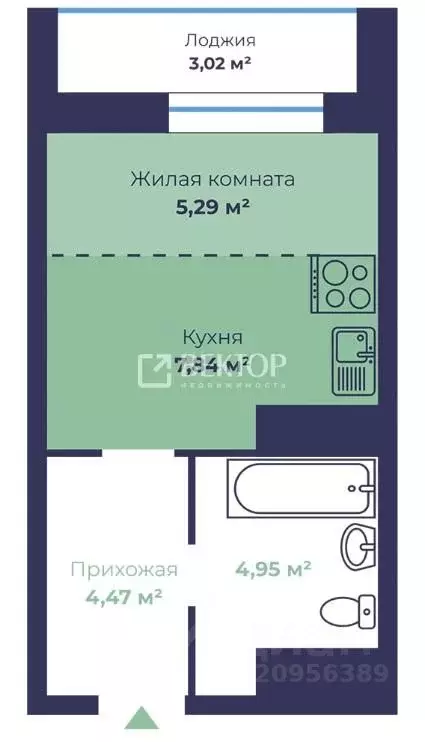 2-к кв. Ярославская область, Ярославль Чернопрудная ул., 15 (46.72 м) - Фото 2