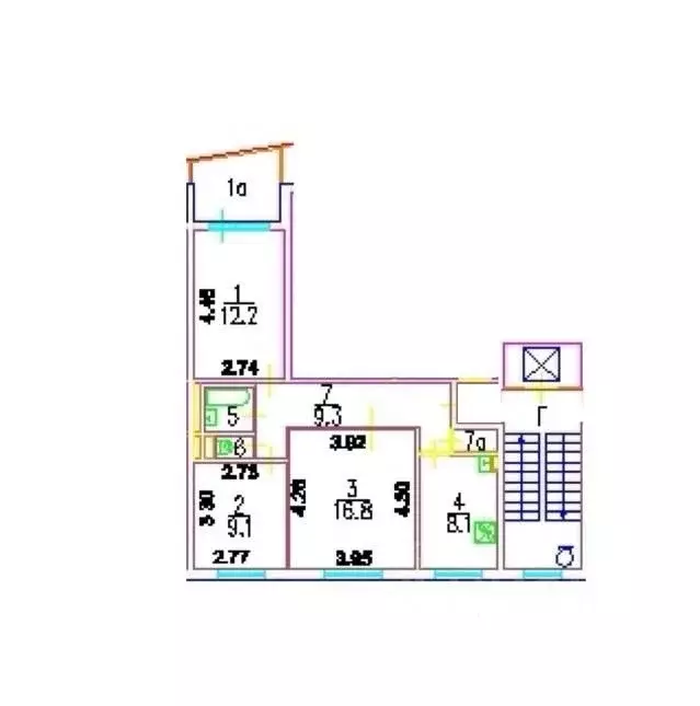 3-к кв. Москва ул. Корнейчука, 52 (65.3 м) - Фото 1