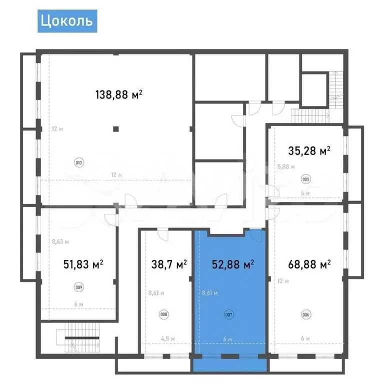 Продам помещение свободного назначения, 51.9 м - Фото 1