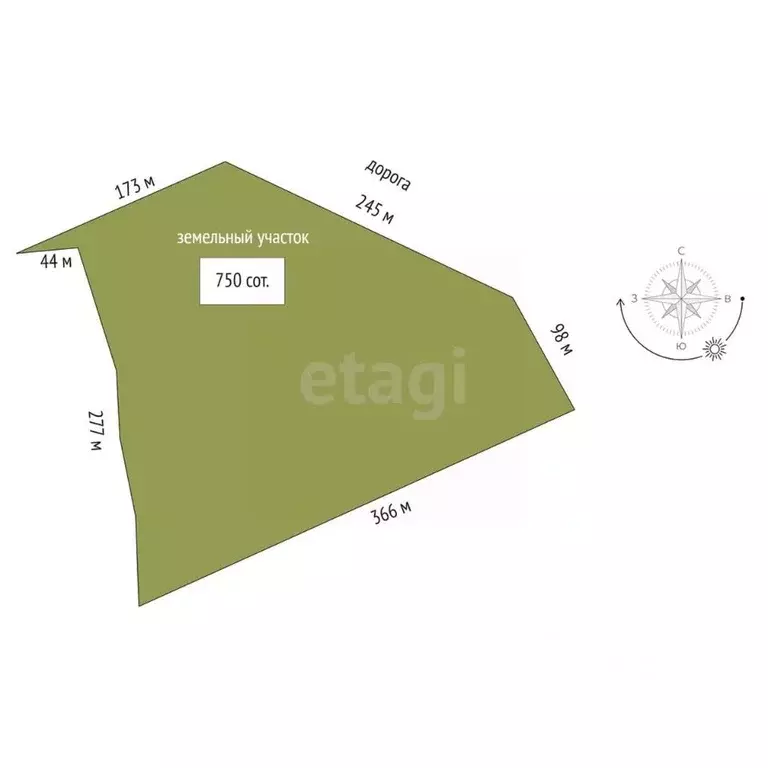 Участок в Крым, Черноморский район, с. Новосельское  (750.0 сот.) - Фото 2