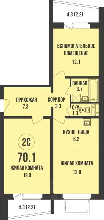 3-к кв. Новосибирская область, Новосибирск Династия жилой комплекс ... - Фото 0