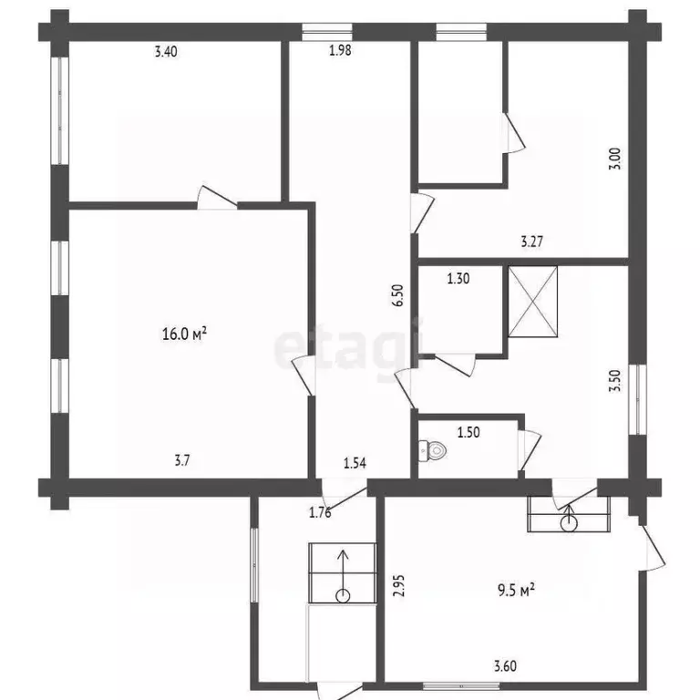 Дом в Костромская область, Буй ул. Олега Кошевого, 5/51 (69 м) - Фото 1