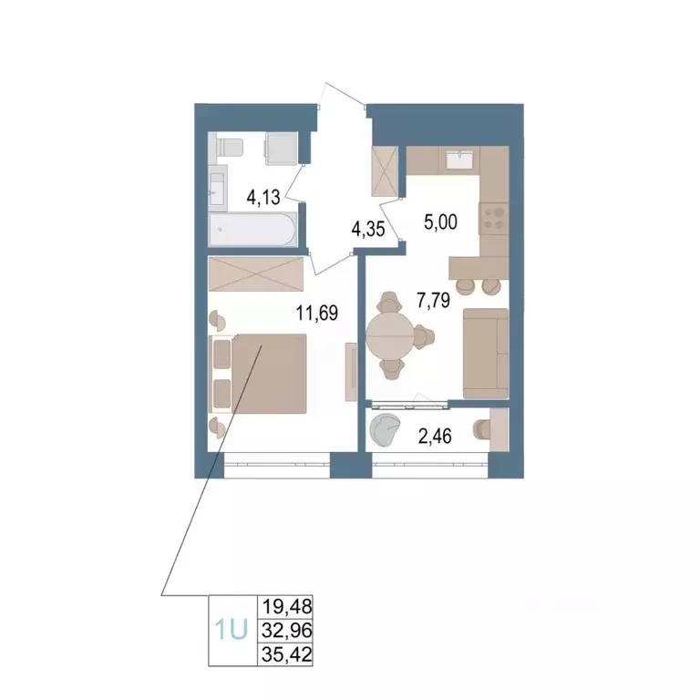 1-к кв. Башкортостан, Уфа ул. Пархоменко, 156Е (34.5 м) - Фото 1