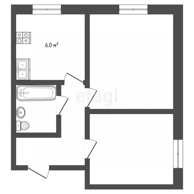 2-к кв. Москва ул. Плеханова, 20 (37.1 м) - Фото 2