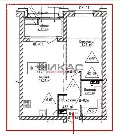 1-комнатная квартира: Ярославль, Спасская улица, 6 (41.7 м) - Фото 1