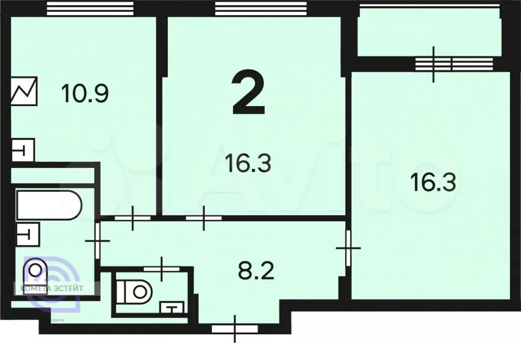 Аукцион: 2-к. квартира, 57,2 м, 14/14 эт. - Фото 0