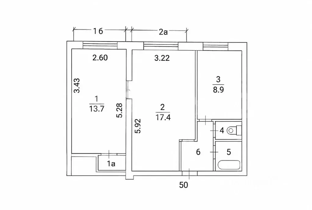 2-к кв. Москва Очаковское ш., 6К3 (47.0 м) - Фото 2