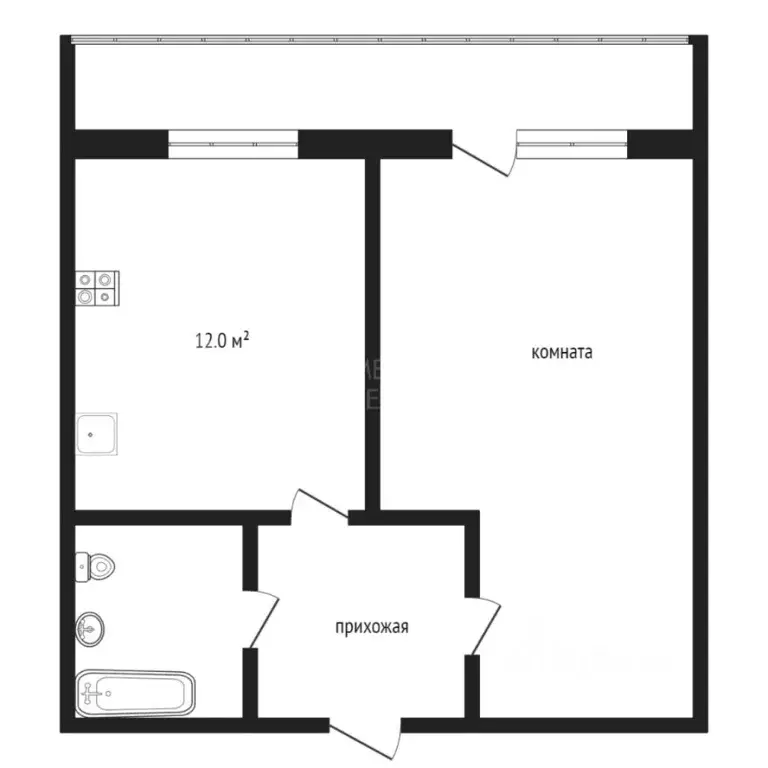 1-к кв. Тюменская область, Тюмень ул. Избышева, 8 (36.3 м) - Фото 2