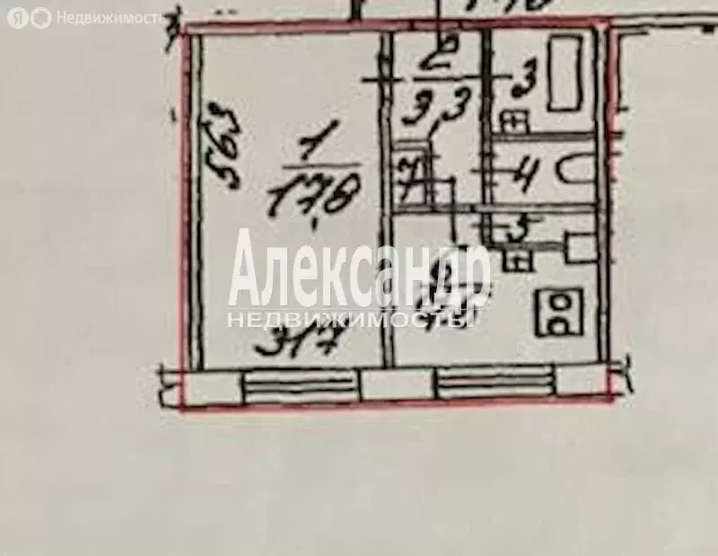 1-комнатная квартира: Санкт-Петербург, улица Буренина, 1к2 (33.5 м) - Фото 1