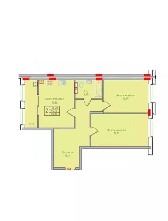 2-к кв. Ставропольский край, Невинномысск ул. Имени Героя России ... - Фото 1