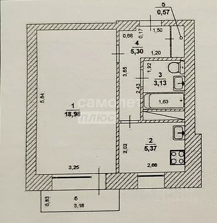 1-к кв. Ульяновская область, Ульяновск Хрустальная ул., 10 (34.1 м) - Фото 2
