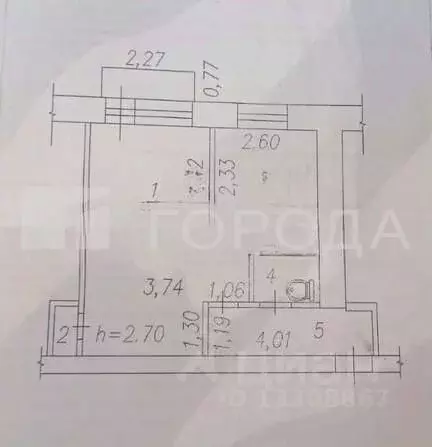 1-к кв. Кемеровская область, Новокузнецк ул. Лазо, 32 (32.0 м) - Фото 1
