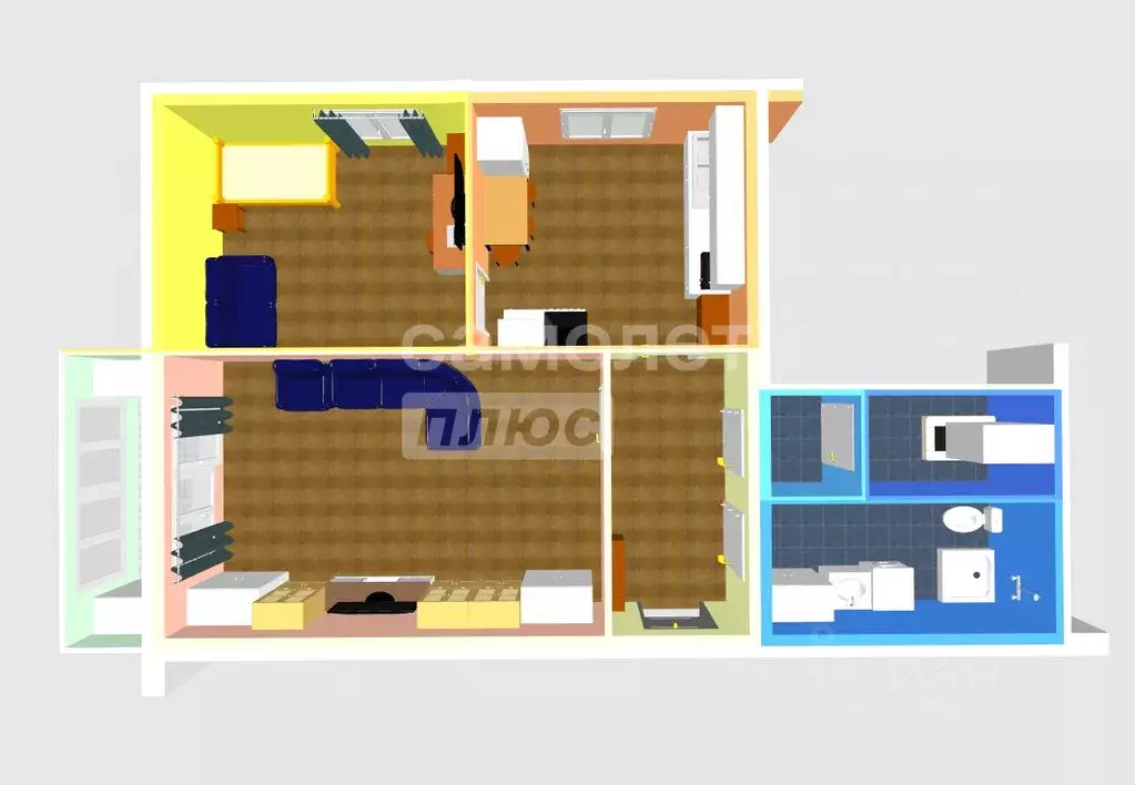 2-к кв. Алтайский край, Бийск пер. Прямой, 53 (40.9 м) - Фото 2