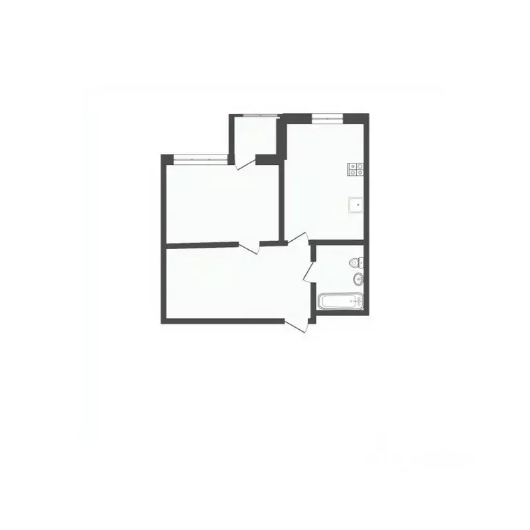 Квартира, 1 комната, 32.6 м - Фото 1