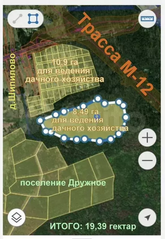 Участок 19,9 га (СНТ, ДНП) - Фото 1