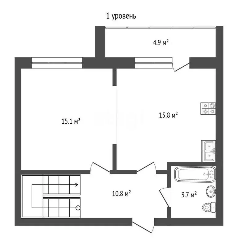 3-комнатная квартира: Тюмень, Заречный проезд, 14 (85 м) - Фото 1