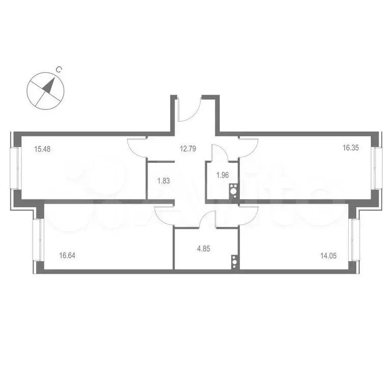 3-к. квартира, 84 м, 7/11 эт. - Фото 1