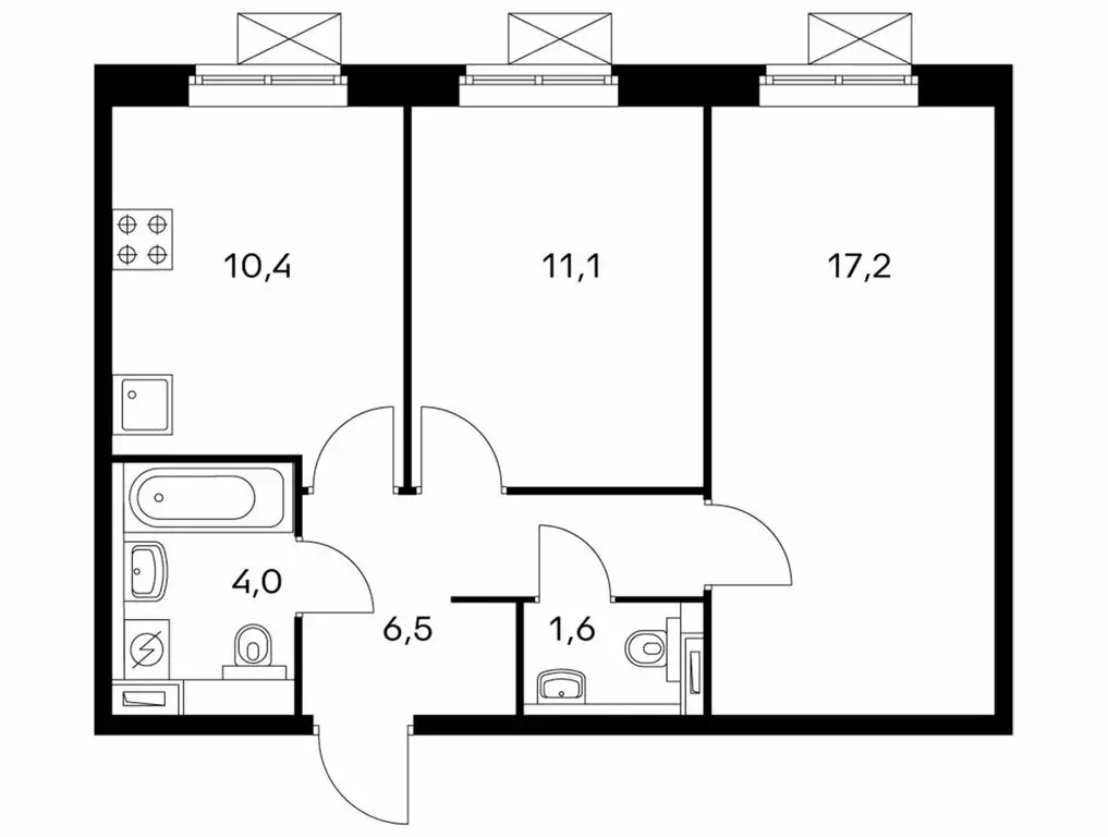 2-комнатная квартира: посёлок городского типа Боброво, ЖК Восточное ... - Фото 1