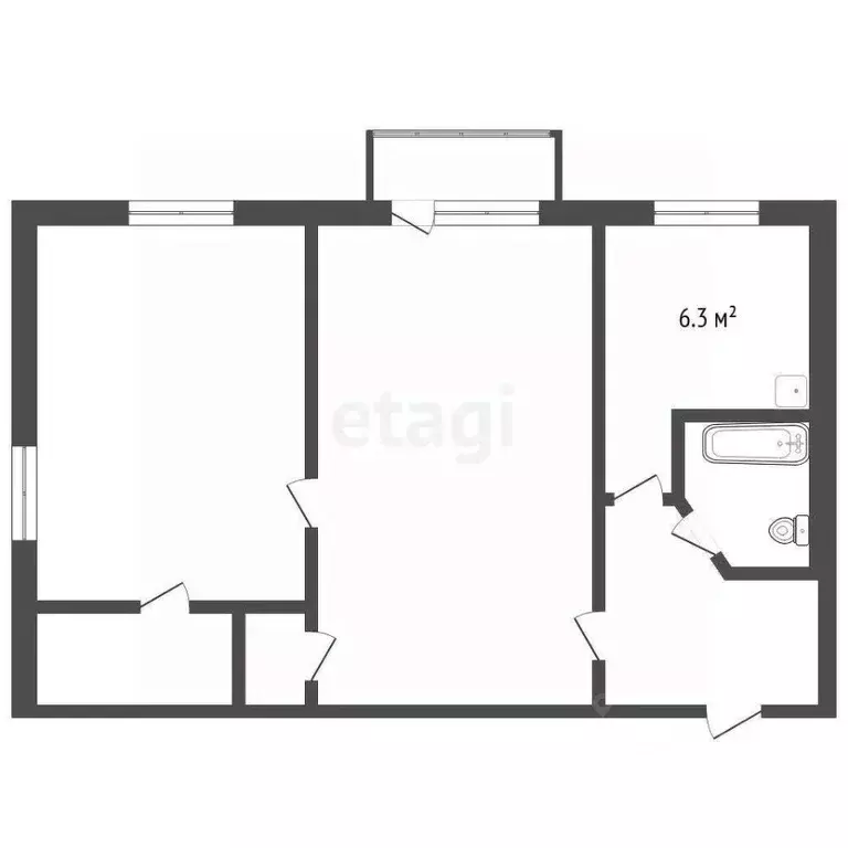 2-к кв. Челябинская область, Озерск ул. Лермонтова, 4 (50.1 м) - Фото 2