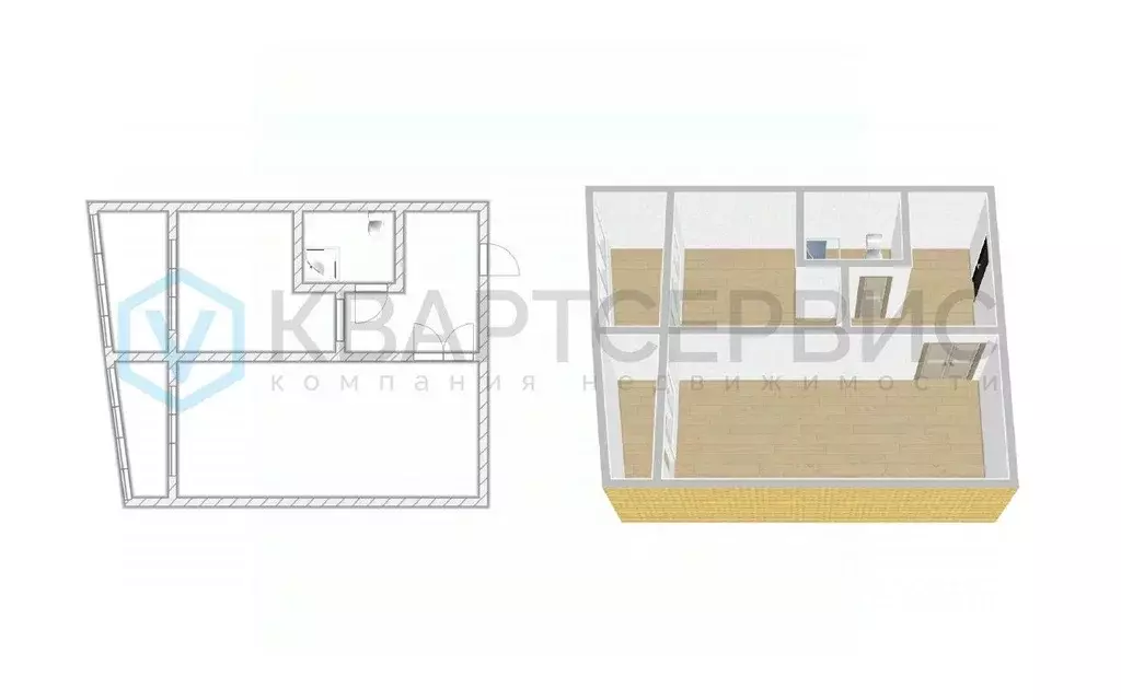 1-к кв. Омская область, Омск Пригородная ул., 5 (34.9 м) - Фото 2