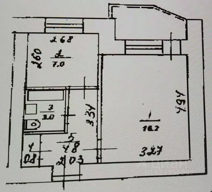 1-к кв. Башкортостан, Уфа ул. Рабкоров, 4 (31.8 м) - Фото 2