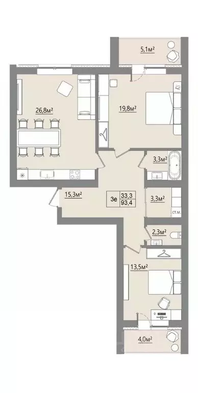 2-к кв. Воронежская область, Рамонский район, с. Ямное ул. Багратиона, ... - Фото 1