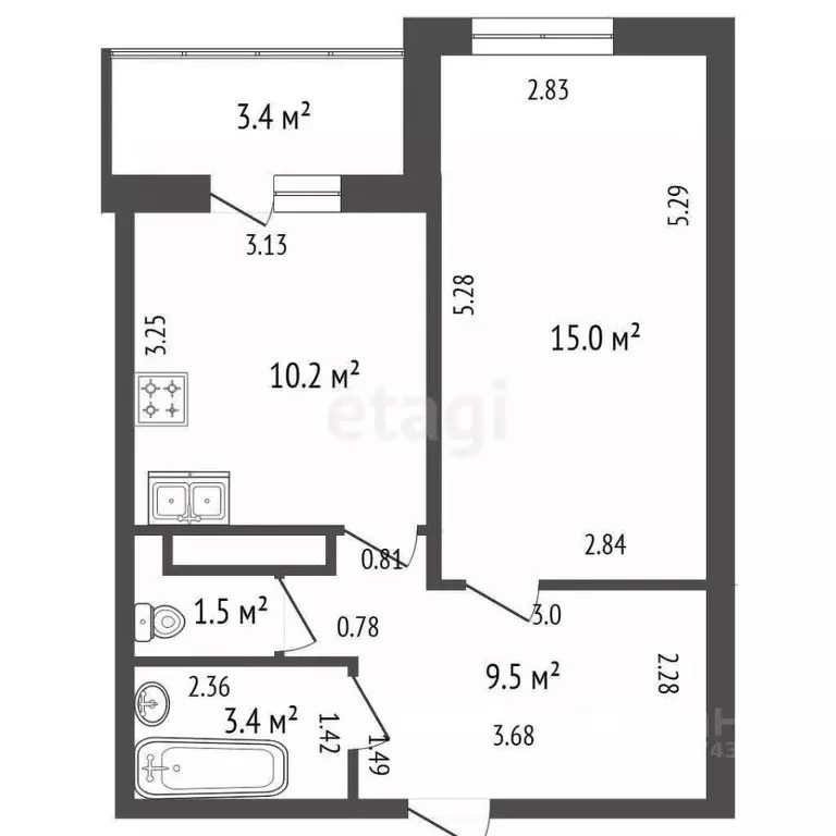 1-к кв. Санкт-Петербург Екатерининский просп., 2 (43.0 м) - Фото 1