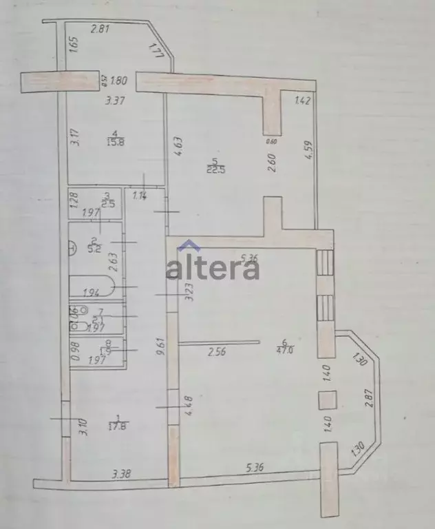 3-к кв. Татарстан, Казань ул. Мулланура Вахитова, 10 (114.0 м) - Фото 1