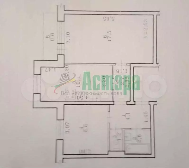 2-к. квартира, 46,8 м, 4/5 эт. - Фото 0