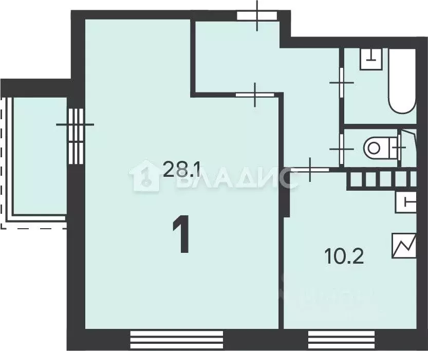 1-к кв. Москва ул. Молодцова, 33К1 (49.3 м) - Фото 2