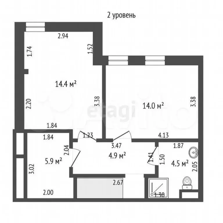 3-к. квартира, 90,7 м, 5/7 эт. - Фото 0