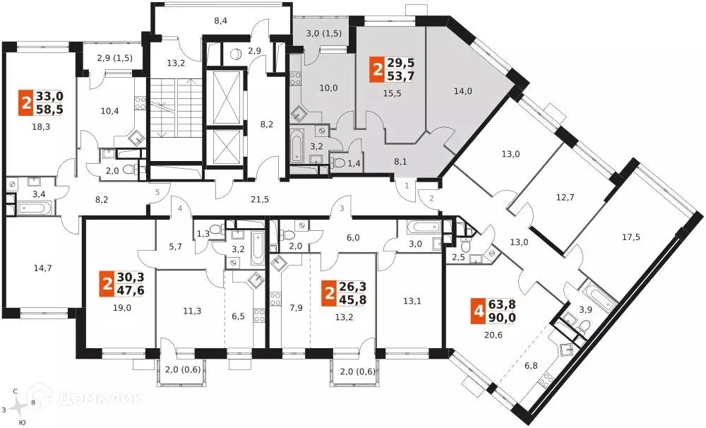 Продаётся 2-к квартира, 55 м - Фото 0