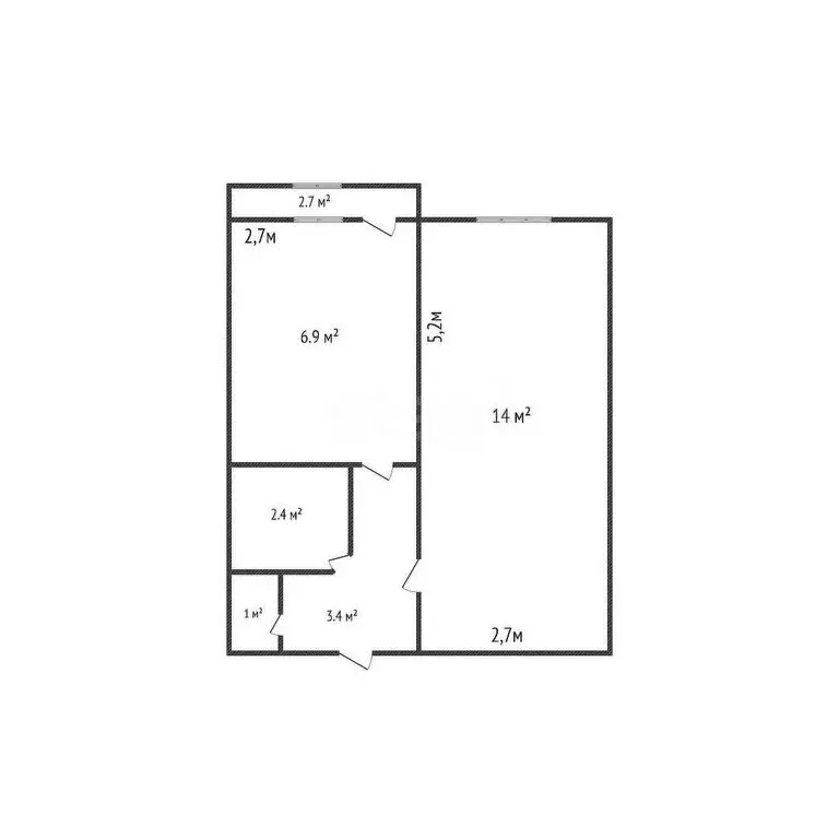 1-комнатная квартира: Махачкала, улица Ахмедхана Абу-Бакара, 60 (31.5 ... - Фото 1