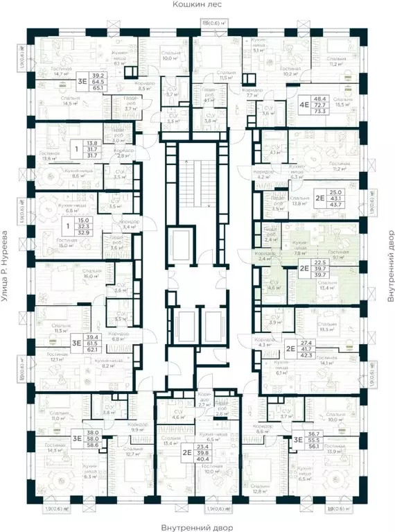 1-к кв. Башкортостан, Уфа Глумилино жилрайон, Урман Сити жилой ... - Фото 2