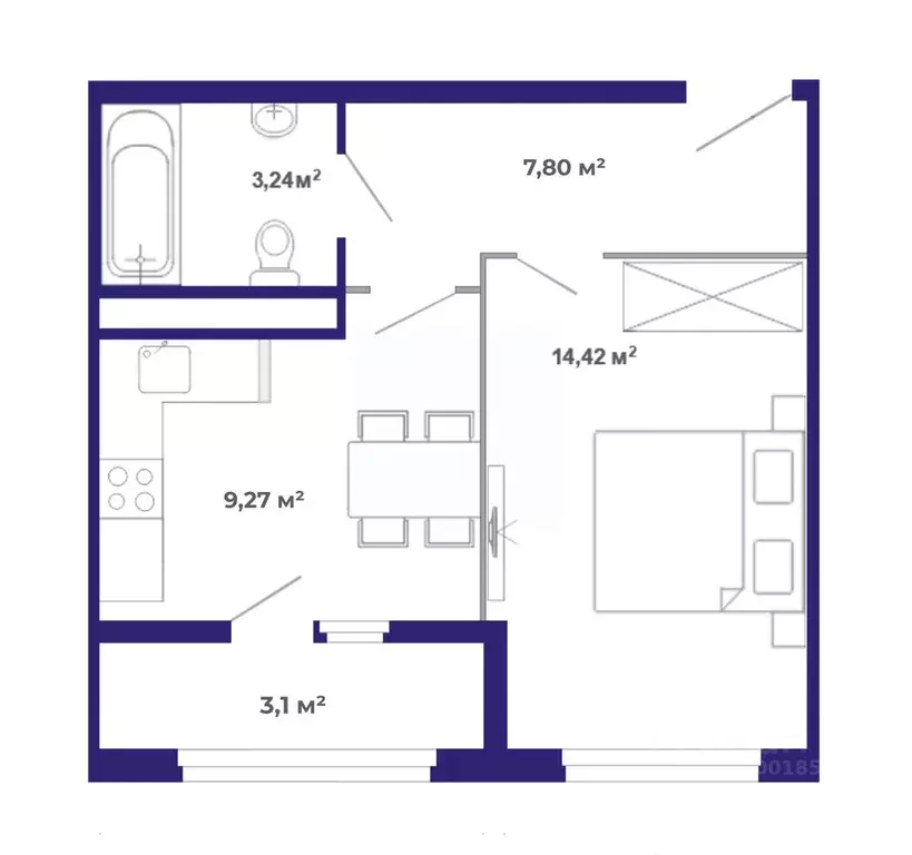 1-к кв. Иркутская область, Иркутский муниципальный округ, Маркова рп, ... - Фото 1