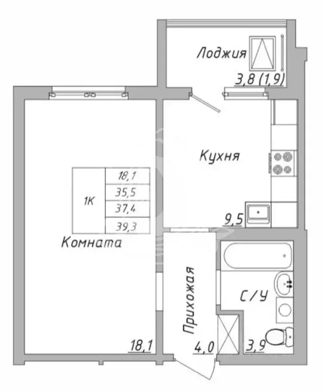 1-к кв. Алтайский край, Барнаул ул. 6-я Нагорная, 15Г/7 (36.0 м) - Фото 1