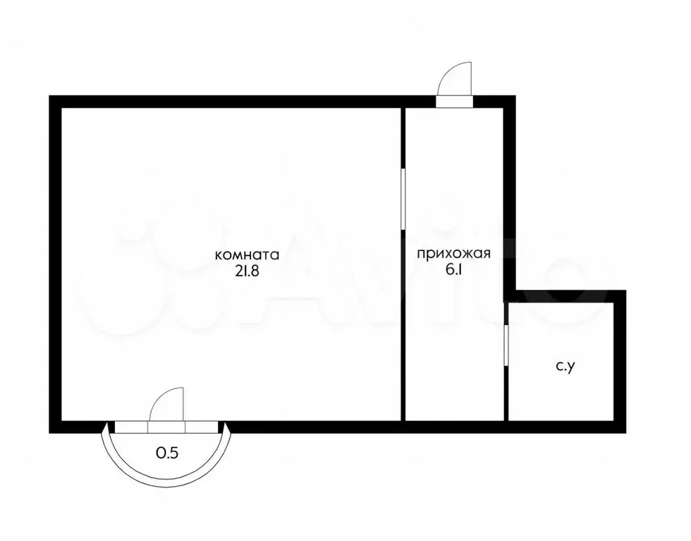 Квартира-студия, 32 м, 1/7 эт. - Фото 0