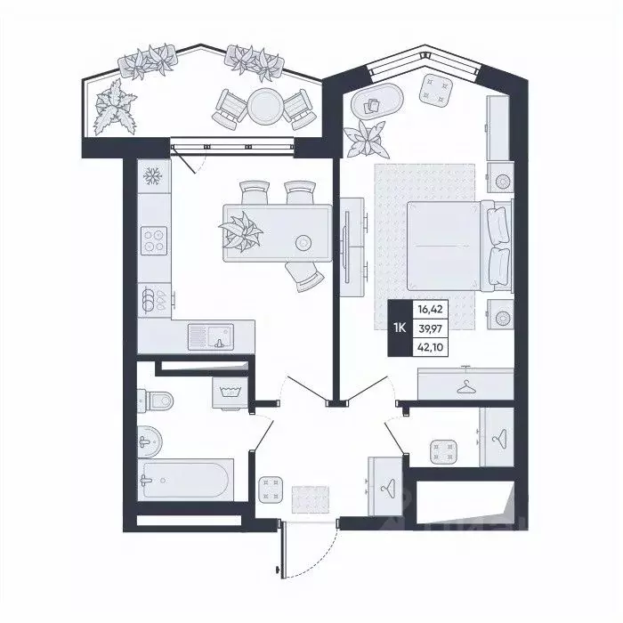 1-к кв. Белгородская область, Старый Оскол Садовые Кварталы мкр,  ... - Фото 1