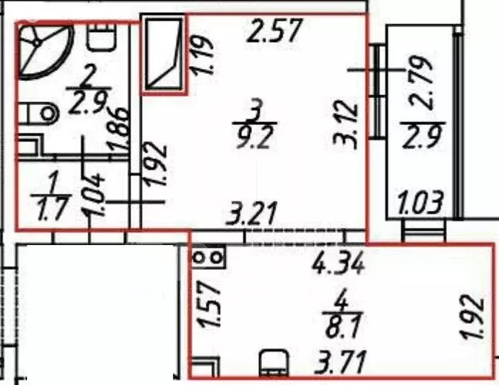 Квартира-студия: Санкт-Петербург, Чарушинская улица, 24к1 (21.9 м) - Фото 1