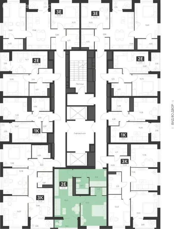 1-комнатная квартира: Екатеринбург, улица Академика Ландау, 41 (51.71 ... - Фото 1