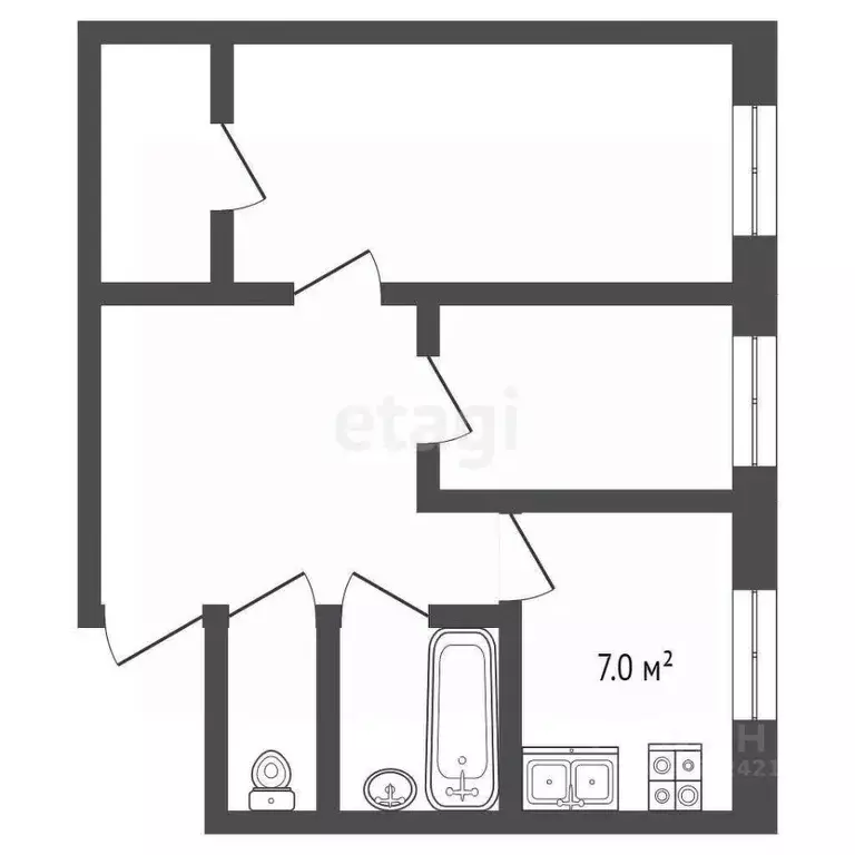 2-к кв. Удмуртия, Ижевск ул. Ворошилова, 16 (50.0 м) - Фото 1