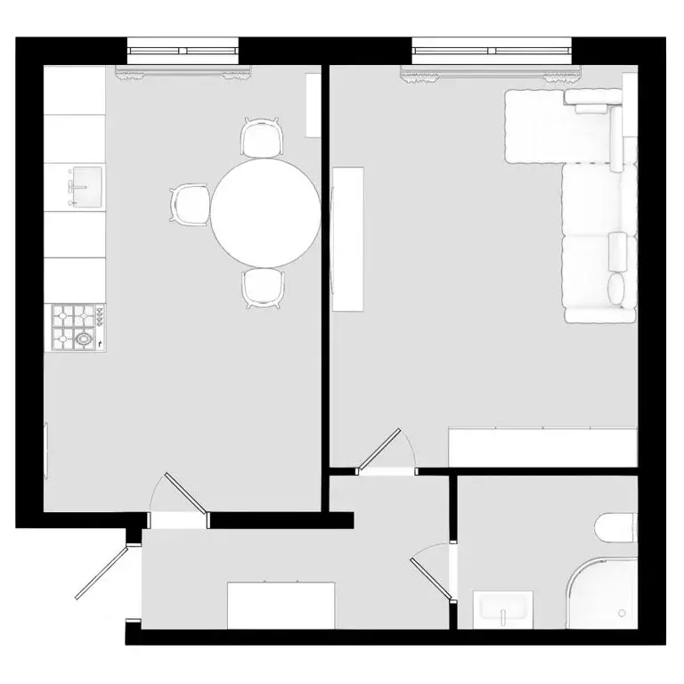 1-комнатная квартира: Дербент, ЖК Аль-Бейт Парк (52.2 м) - Фото 1