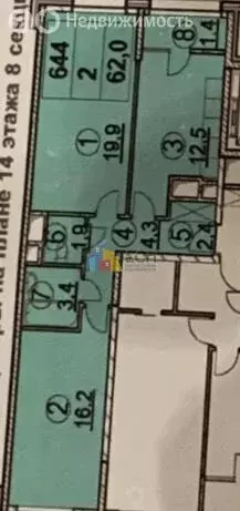 2-комнатная квартира: Москва, поселение Московский, Родниковая улица, ... - Фото 2