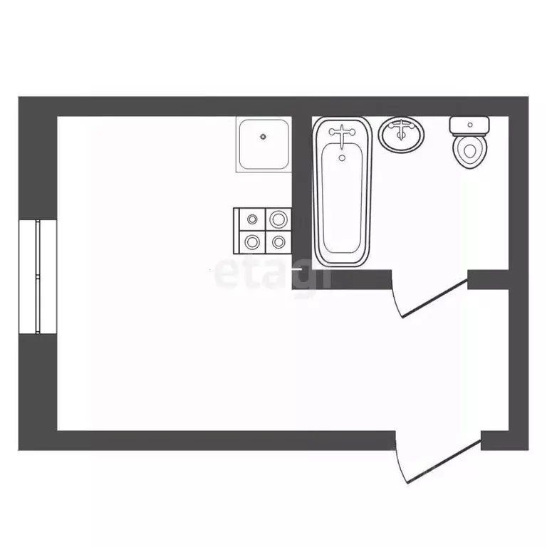 Студия Пермский край, Пермь ул. Николая Быстрых, 9 (13.0 м) - Фото 2